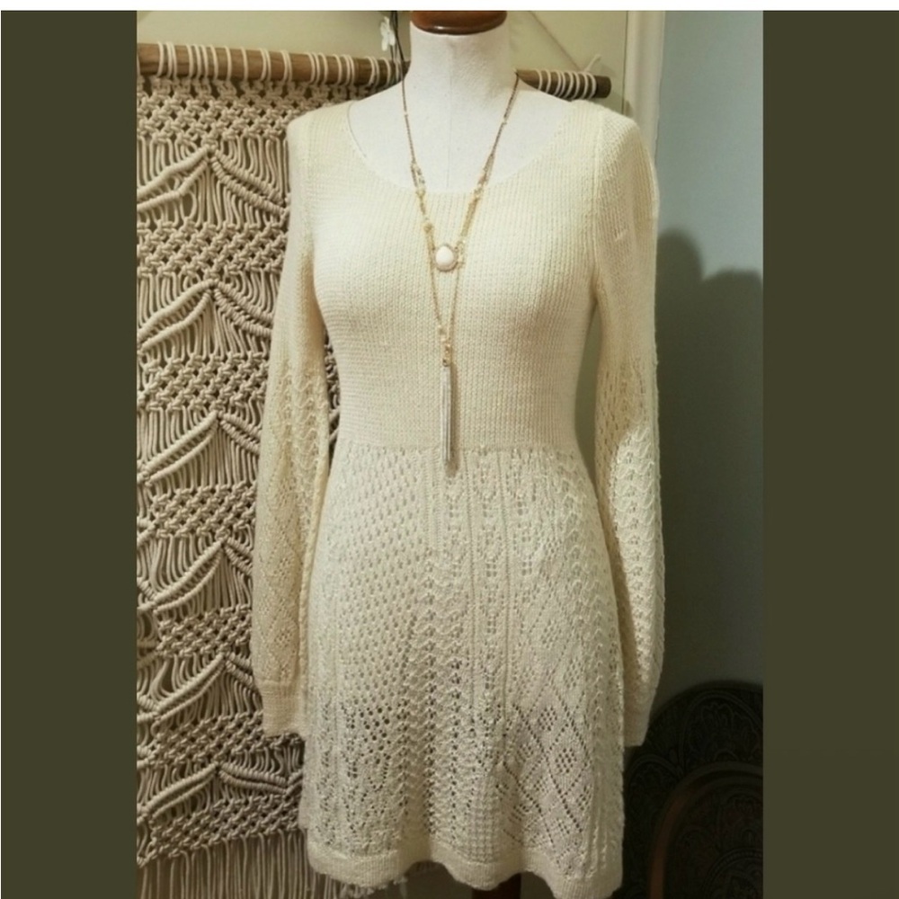 ❤️100% Alpaca Lace Knit Anthropology Dress